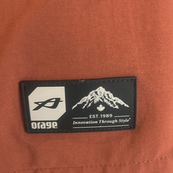 Orage Burnt Orange Rust Lightweight Utility Jacket with Hood Size S - Picture 13 of 16